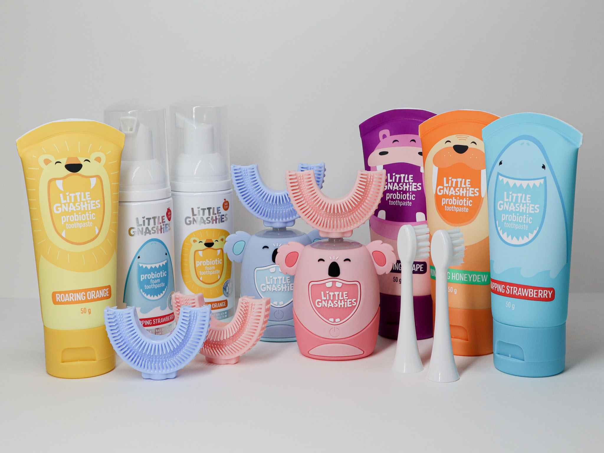 Electric toothbrush and toothpastes for kids pink & blue