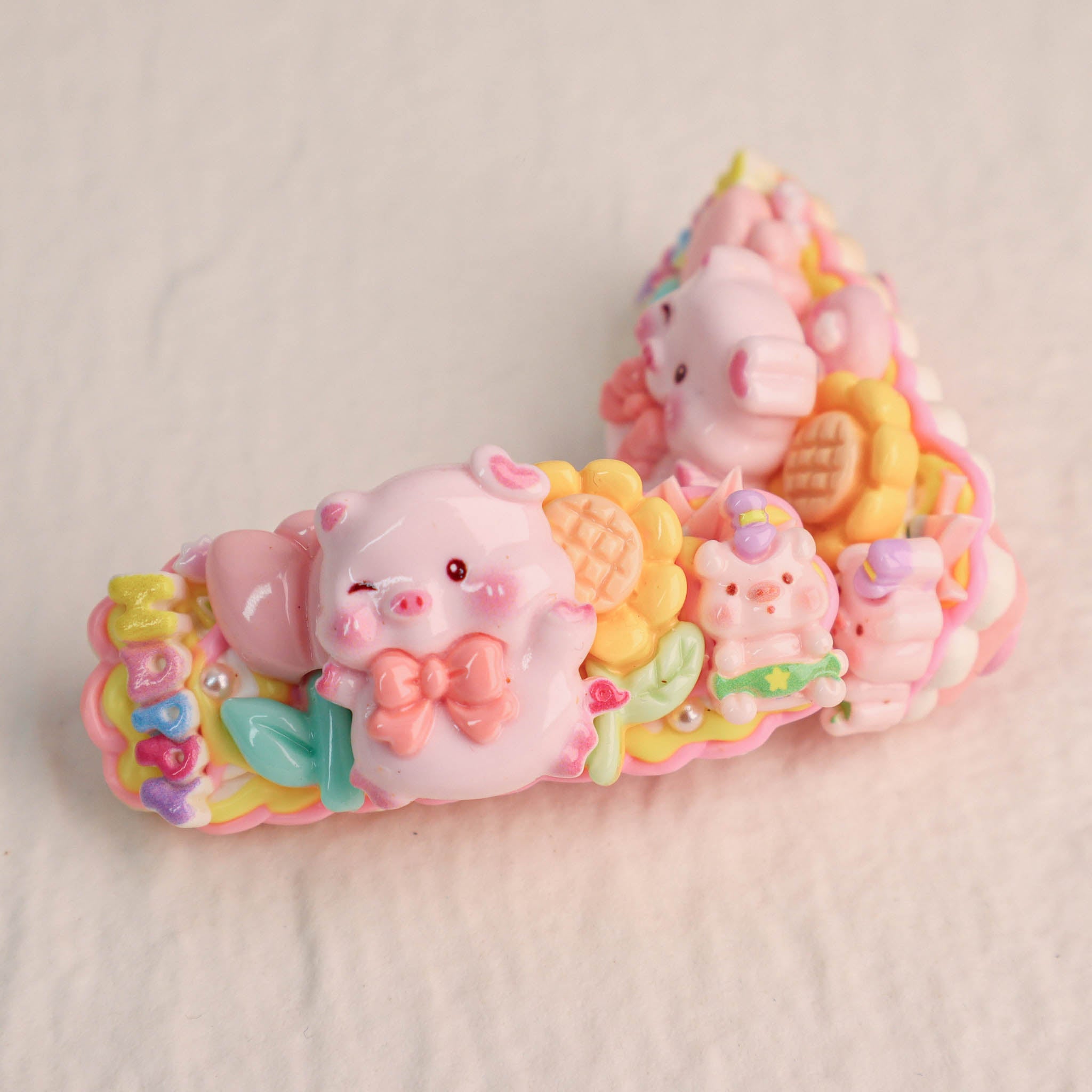 💗 Rosy Glow 💗 Cute Handmade Hair Clip Pastal Pink