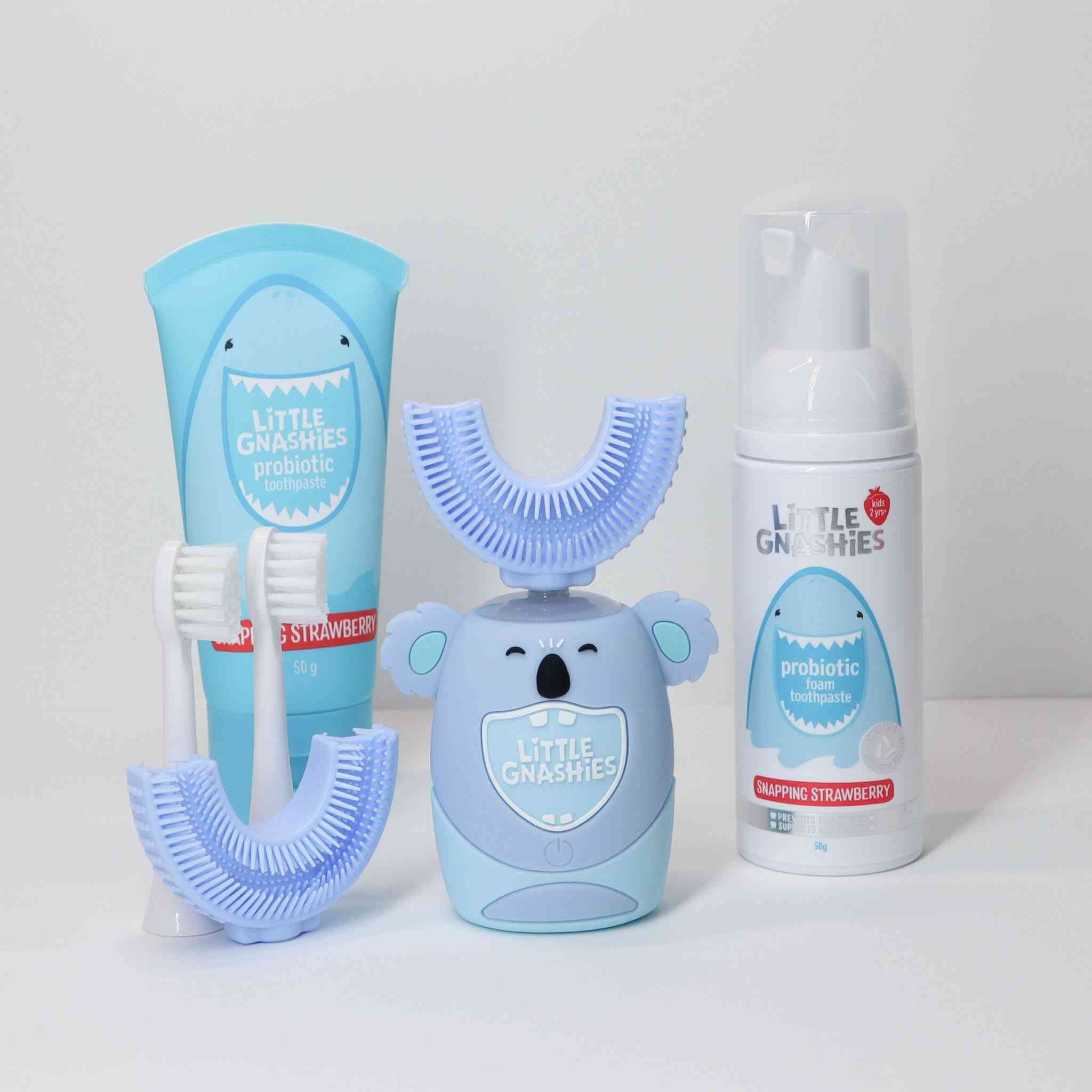 Kids electric toothbrush bundle blue