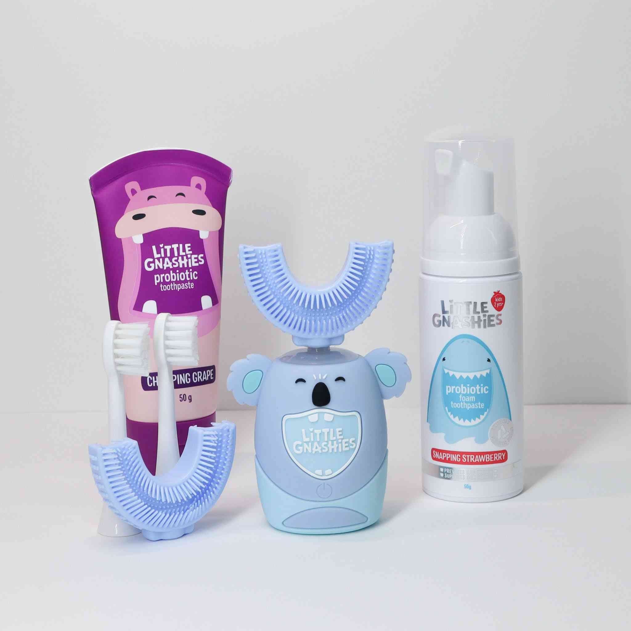 Kids electric toothbrush bundle blue